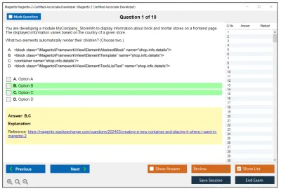 Magento Magento-2-Certified-Associate-Developer Magento 2 Certified Associate Developer Exam Practice test exam simulator test engine exam Prep practice test questions answers Image 1