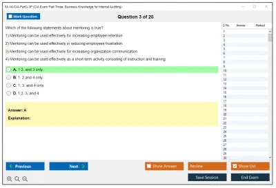 IIA IIA-CIA-Part3-3P CIA Exam Part Three: Business Knowledge for Internal Auditing Practice test exam simulator test engine exam Prep practice test questions answers Image 3
