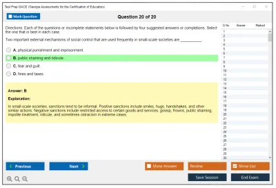 Test Prep GACE Georgia Assessments for the Certification of Educators Practice test exam simulator test engine exam Prep practice test questions answers Image 20