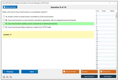 Cisco 646-365 Cisco Express Foundation for Account Managers (CXFA) Exam Practice test exam simulator test engine exam Prep practice test questions answers Image 9