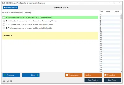EMC E20-375 RecoverPoint Specialist Exam for Implementation Engineers Practice test exam simulator test engine exam Prep practice test questions answers Image 2