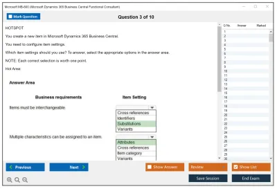 Microsoft MB-800 Microsoft Dynamics 365 Business Central Functional Consultant Practice test exam simulator test engine exam Prep practice test questions answers Image 3