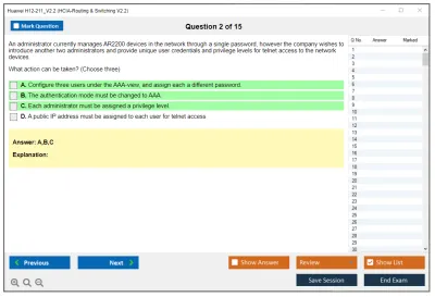 Huawei H12-211_V2.2 HCIA-Routing &amp; Switching V2.2 Practice test exam simulator test engine exam Prep practice test questions answers Image 2