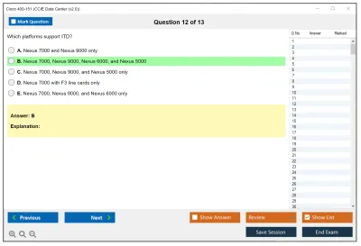 Cisco 400-151 CCIE Data Center (v2.0) Practice test exam simulator test engine exam Prep practice test questions answers Image 12