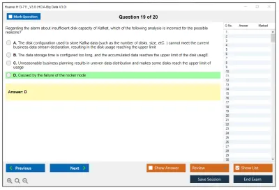 Huawei H13-711_V3.0 HCIA-Big Data V3.0 Practice test exam simulator test engine exam Prep practice test questions answers Image 19