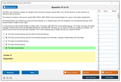 Juniper JPR-934 Security, Expert (JNCIE-SEC) Practice test exam simulator test engine exam Prep practice test questions answers Image 10