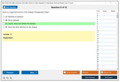 IBM P2090-045 IBM InfoSphere Information Server for Data Integration Fundamentals Technical Mastery Test v1 Exam Practice test exam simulator test engine exam Prep practice test questions answers Image 8