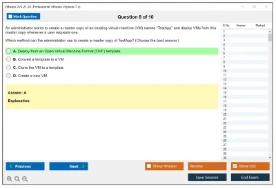 VMware 2V0-21.20 Professional VMware vSphere 7.x Practice test exam simulator test engine exam Prep practice test questions answers Image 8