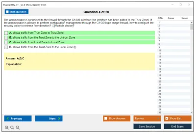 Huawei H12-711_V3.0 HCIA-Security V3.0 Practice test exam simulator test engine exam Prep practice test questions answers Image 4