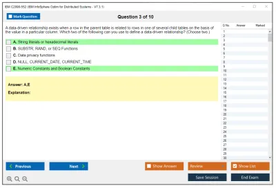 IBM C2090-552 IBM InfoSphere Optim for Distributed Systems - V7.3.1 Practice test exam simulator test engine exam Prep practice test questions answers Image 3