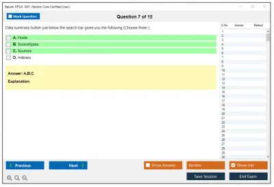 Splunk SPLK-1001 Splunk Core Certified User Practice test exam simulator test engine exam Prep practice test questions answers Image 7