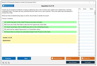 Salesforce CPQ-Specialist Salesforce Certified CPQ Specialist Practice test exam simulator test engine exam Prep practice test questions answers Image 6