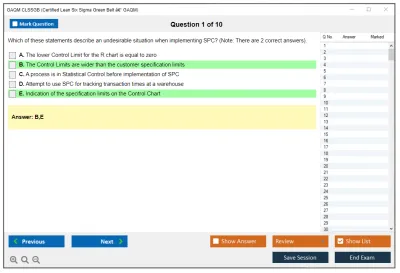 GAQM CLSSGB Certified Lean Six Sigma Green Belt (CLSSGB) Practice test exam simulator test engine exam Prep practice test questions answers Image 1