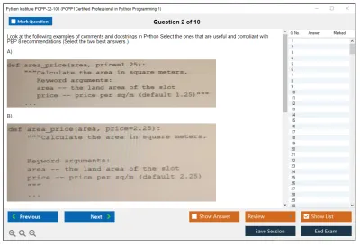 Python Institute PCPP-32-101 PCPP - Certified Professional in Python Programming 1 Practice test exam simulator test engine exam Prep practice test questions answers Image 2