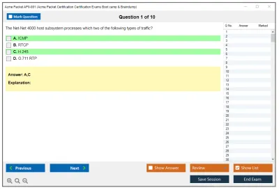 Acme Packet AP0-001 Acme Packet Certification Certification Exams Boot camp & Braindump Practice test exam simulator test engine exam Prep practice test questions answers Image 1