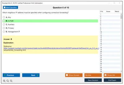 Riverbed 830-01 RCPE Certified Professional WAN Optimization Practice test exam simulator test engine exam Prep practice test questions answers Image 6