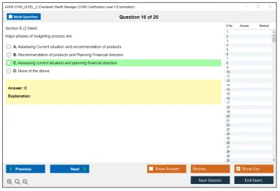 AAFM CWM_LEVEL_2 Chartered Wealth Manager (CWM) Certification Level II Examination Practice test exam simulator test engine exam Prep practice test questions answers Image 16