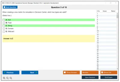 IBM C1000-010 IBM Operational Decision Manager Standard V8.9.1 Application Development Practice test exam simulator test engine exam Prep practice test questions answers Image 5