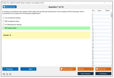 ISTQB CTFL_Syll2018 ISTQB Certified Tester Foundation Level (Syllabus 2018) Practice test exam simulator test engine exam Prep practice test questions answers Image 7