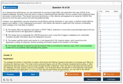 ECCouncil 312-50v13 Certified Ethical Hacker Exam (CEHv13) Practice test exam simulator test engine exam Prep practice test questions answers Image 16