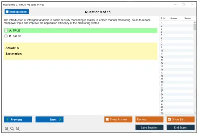 Huawei H19-374 HCS-Pre-sales IP-IVS Practice test exam simulator test engine exam Prep practice test questions answers Image 9