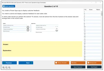 Microsoft MB-500 Microsoft Dynamics 365: Finance and Operations Apps Developer Practice test exam simulator test engine exam Prep practice test questions answers Image 2