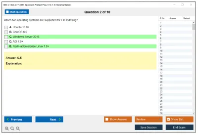 IBM C1000-077 IBM Spectrum Protect Plus V10.1.5 Implementation Practice test exam simulator test engine exam Prep practice test questions answers Image 2