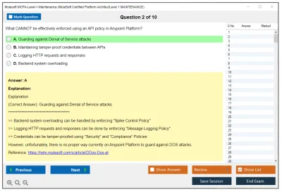 Mulesoft MCPA-Level-1-Maintenance MuleSoft Certified Platform Architect - Level 1 MAINTENANCE Practice test exam simulator test engine exam Prep practice test questions answers Image 2