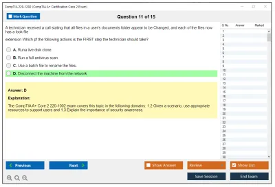 CompTIA 220-1102 CompTIA A+ Certification Core 2 Exam Practice test exam simulator test engine exam Prep practice test questions answers Image 11