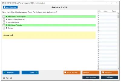 IBM C1000-130 IBM Cloud Pak for Integration V2021.2 Administration Practice test exam simulator test engine exam Prep practice test questions answers Image 3