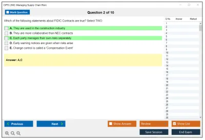 CIPS L5M2 Managing Supply Chain Risk Practice test exam simulator test engine exam Prep practice test questions answers Image 2