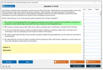 Test Prep GMAT-Section-3-Verbal-Ability Section Three : Verbal Ability Practice test exam simulator test engine exam Prep practice test questions answers Image 11