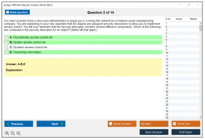 Juniper JPR-934 Security, Expert (JNCIE-SEC) Practice test exam simulator test engine exam Prep practice test questions answers Image 2