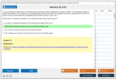 Amazon AWS AWS-Certified-Advanced-Networking-Specialty-ANS-C00 AWS Certified Advanced Networking - Specialty (ANS-C00) Practice test exam simulator test engine exam Prep practice test questions answers Image 20