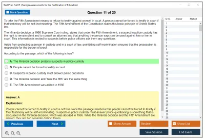 Test Prep GACE Georgia Assessments for the Certification of Educators Practice test exam simulator test engine exam Prep practice test questions answers Image 11