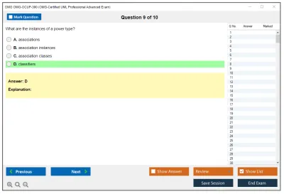OMG OMG-OCUP-300 OMG-Certified UML Professional Advanced Exam Practice test exam simulator test engine exam Prep practice test questions answers Image 9