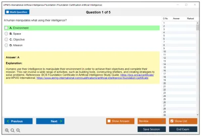 APMG-International Artificial-Intelligence-Foundation Foundation Certification Artificial Intelligence Practice test exam simulator test engine exam Prep practice test questions answers Image 1