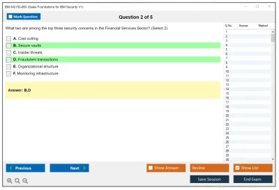 IBM M2150-860 Sales Foundations for IBM Security V1 Practice test exam simulator test engine exam Prep practice test questions answers Image 2