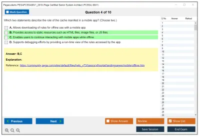 Pegasystems PEGAPCSSA80V1_2019 Pega Certified Senior System Architect (PCSSA) 80V1 Practice test exam simulator test engine exam Prep practice test questions answers Image 4