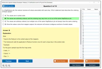 Hortonworks Apache-Hadoop-Developer Hadoop 2.0 Certification exam for Pig and Hive Developer Practice test exam simulator test engine exam Prep practice test questions answers Image 9