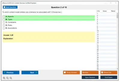 Alfresco ACSCE-5X Alfresco Content Services Certified Engineer Practice test exam simulator test engine exam Prep practice test questions answers Image 2