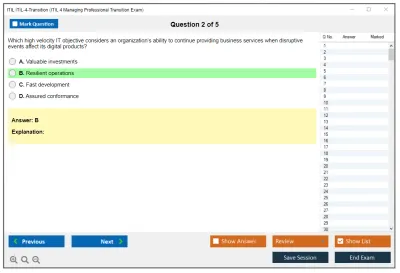 ITIL ITIL-4-Transition ITIL 4 Managing Professional Transition Exam Practice test exam simulator test engine exam Prep practice test questions answers Image 2