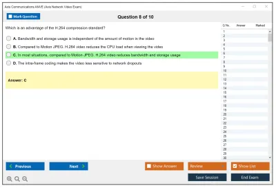 Axis Communications ANVE Axis Network Video Exam Practice test exam simulator test engine exam Prep practice test questions answers Image 8