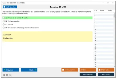 Huawei H13-522 HCNP-Cloud-FCDC Practice test exam simulator test engine exam Prep practice test questions answers Image 15