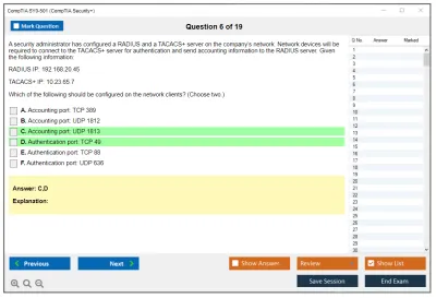CompTIA SY0-501 CompTIA  Security+ Practice test exam simulator test engine exam Prep practice test questions answers Image 6