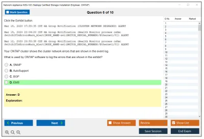 Network Appliance NS0-183 NetApp Certified Storage Installation Engineer, ONTAP Practice test exam simulator test engine exam Prep practice test questions answers Image 6