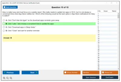 Apple MAC-16A ACMT 2016 Mac Service Certification Exam Practice test exam simulator test engine exam Prep practice test questions answers Image 10