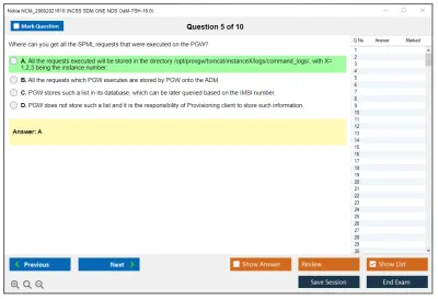 Nokia NCM_20002021610 NCSS SDM ONE NDS OaM-TSH-16.0 Practice test exam simulator test engine exam Prep practice test questions answers Image 5