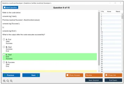 Salesforce JavaScript-Developer-I Salesforce Certified JavaScript Developer I Practice test exam simulator test engine exam Prep practice test questions answers Image 9