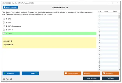 HIPAA HIO-201 Certified HIPAA Professional Practice test exam simulator test engine exam Prep practice test questions answers Image 9